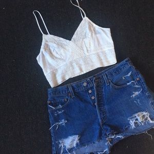 American eagle lace tank crop top